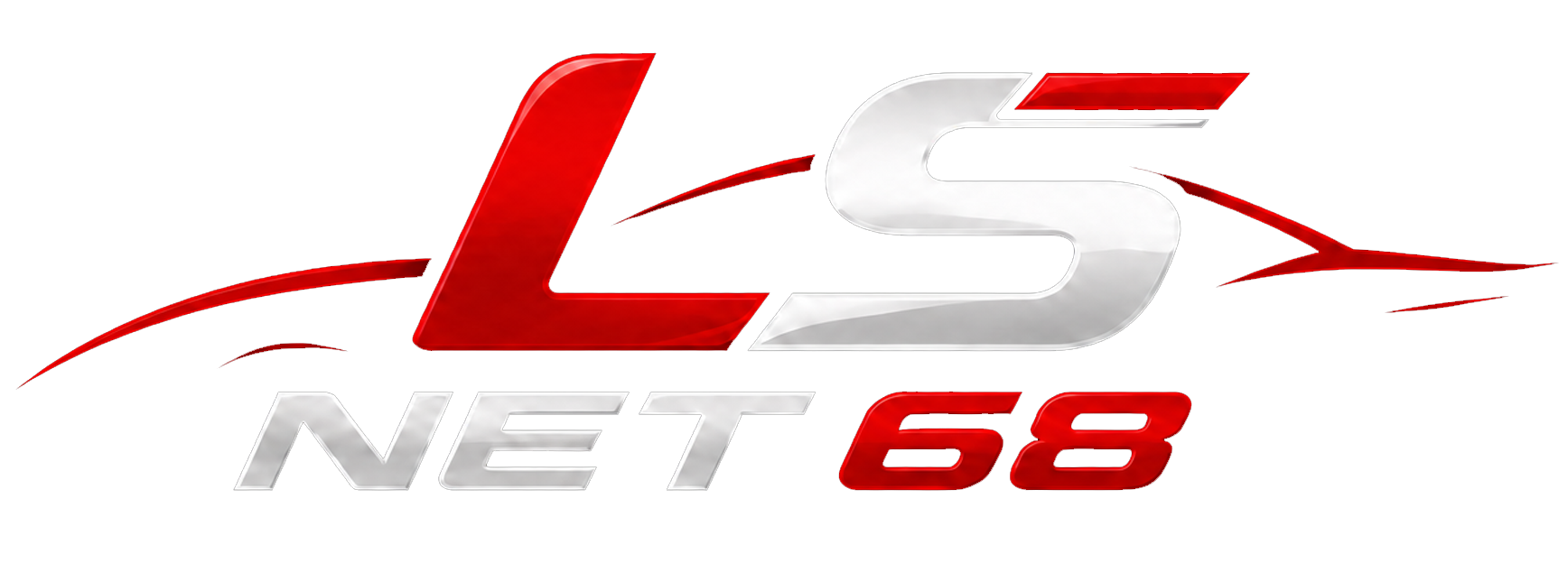 Logo LS Net 68 rouge et argent